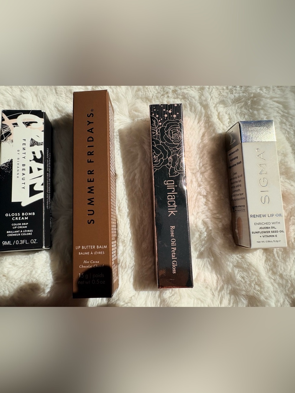 NIB Fenty, Summer Fridays, Girlactik, Sigma Lip Gloss/Balm and Lip Oil Bundle